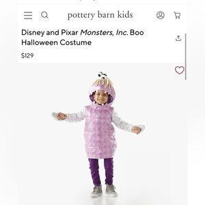 Pottery Barn Kids Purple Boo Costume